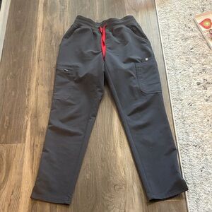 Figs High Waisted Yola scrub pants in Charcoal